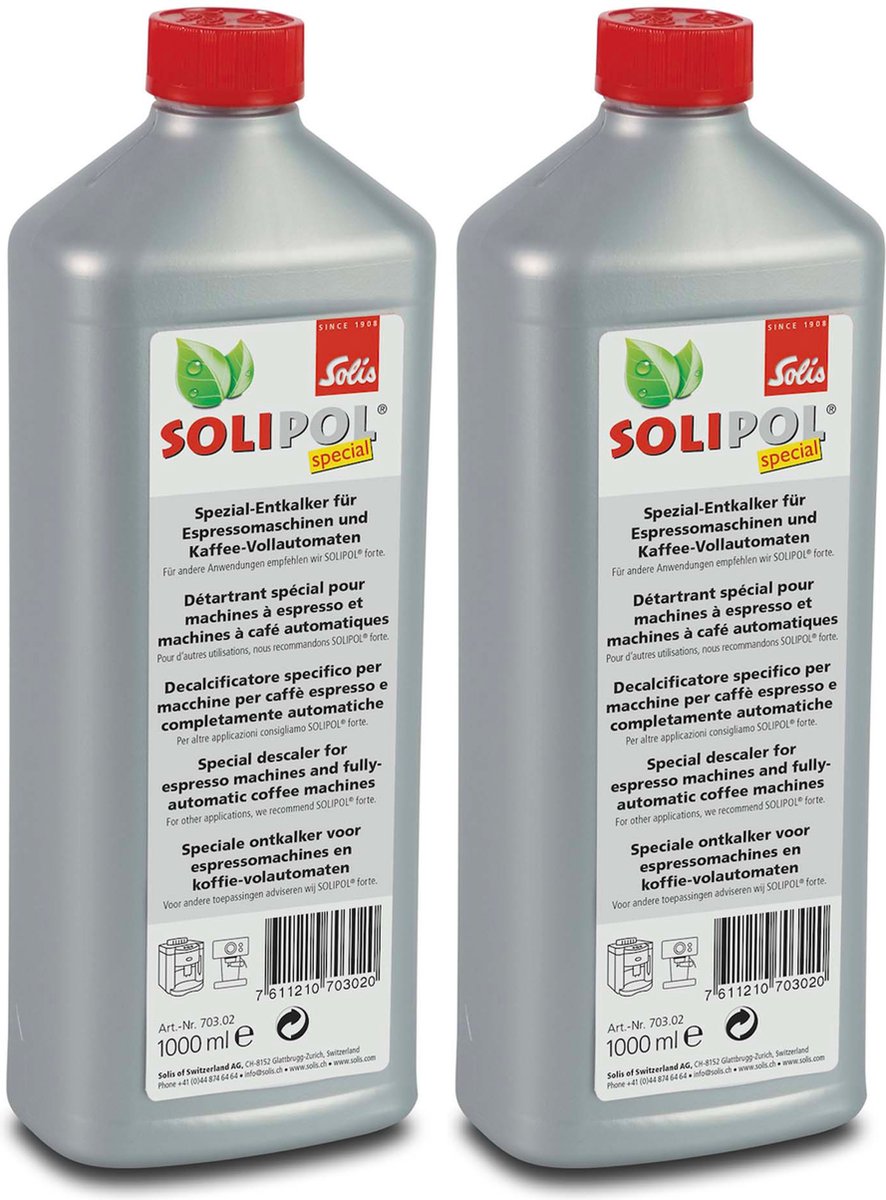 Solis Solipol Special Ontkalker - Ontkalker Koffiemachine - 2 x 1 Liter — afbeelding 1