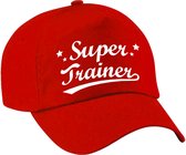Bellatio Decorations cadeau pet/cap voor volwassenen - Super Trainer - rood - geweldige coach
