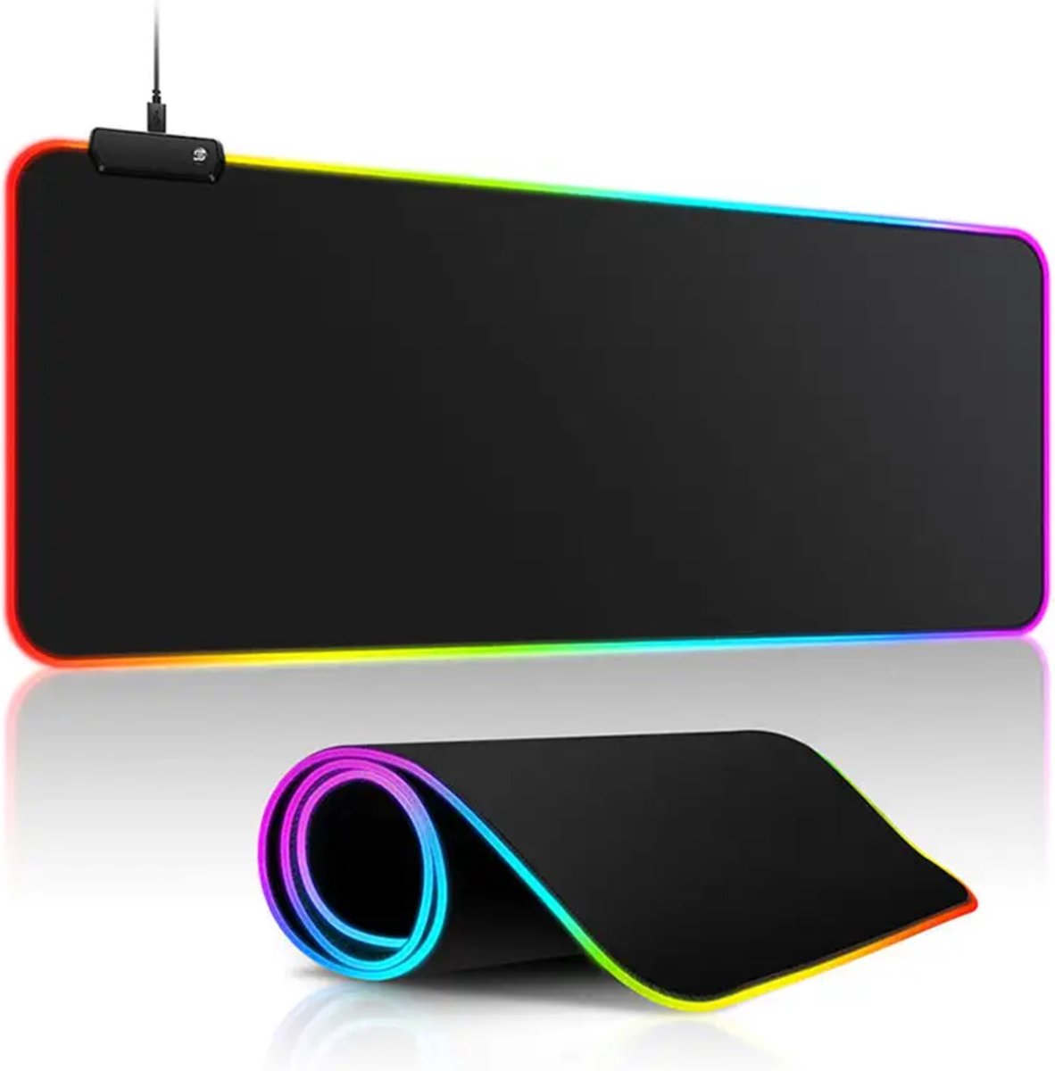 Gaming Muismat XXL - RGB LED Verlichting - Anti-Slip | bol.com