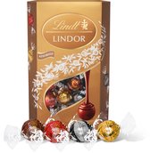 Lindt LINDOR Gemengde chocolade bonbons 200 gram - Melk, Wit, Puur en Hazelnoot chocolade bonbons - 16 bonbons