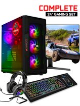 ScreenON - Gaming Set - Y52084 - V1 (GamePC.Y52084 + 24 Inch Monitor + Toetsenbord + Muis)