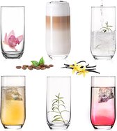 Elegant Glazen Drinkglazen 360ml (max. 440ml) Set van 6 Water Glazen Sap Glazen Lange Drinkglazen
