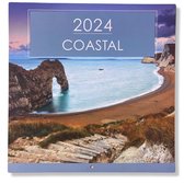 2024 Kust & Strand Maandkalender - 28x28,5cm - Kustlijnenkalender - omslagkalender