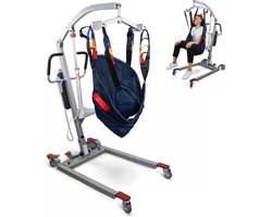 Mobiclinic Fortuna - Passieve tillift - Patienten lift - Transferkraan - Bedlift - Inclusief harnas 4 haken - Opvouwbaar - Aluminium - 135 kg