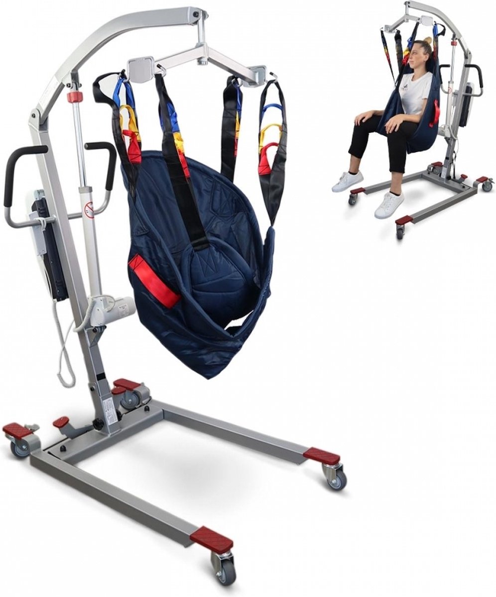 Goedkoopste Mobiclinic Fortuna - Passieve tillift - Patienten lift - Transferkraan - Bedlift - Inclusief harnas 4 haken - Opvouwbaar - Aluminium - 135 kg
