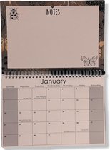 Planificateur mensuel 2024 - Tableau mémo avec tableau blanc - Tableau de notes avec marqueur - 26x37 cm