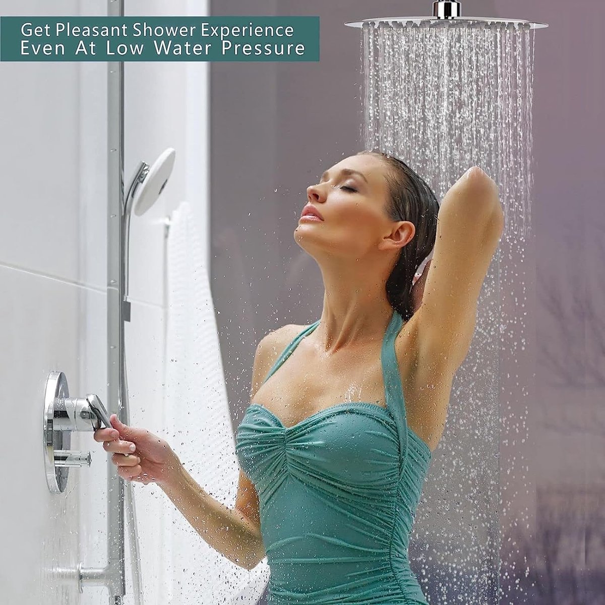 Hogedruk handdouche, waterbesparende douchekop, universele douchekraan, roestvrij staal 304 handdouche met anti-kalkfunctie, voor baden en spa, voor badkamerinstallaties Hogedruk handdouche, waterbesparende douchekop, universele douchekraan, roestvrij staal 304 handdouche met anti-kalkfunctie, voor baden en spa, voor badkamerinstallaties