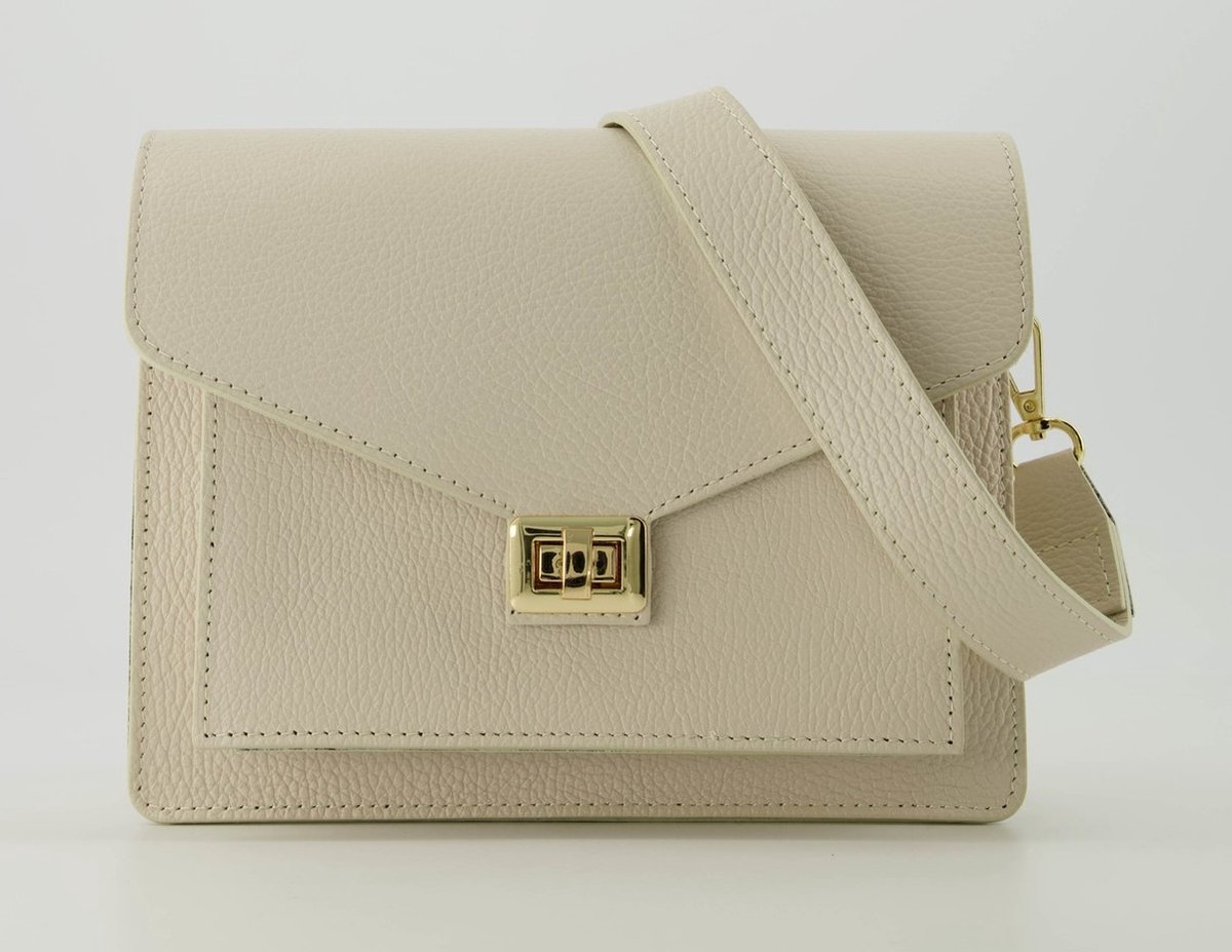 Stacey - Classic Grain - Leer - Handtassen - Crossbodytassen - Beige -
