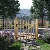 The Living Store Gate simple 100x90 cm bois de noisetier - Portillon de jardin