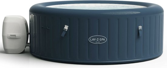 Lazy Spa Milan - Jacuzzi opblaasbaar - bubbelbad  -  4 tot 6 Personen - 1.96 m x 71 cm - Smartphone Bedienbaar - Winterbestendig - Inclusief Afdekhoes - Inclusief Filter en Motorblok