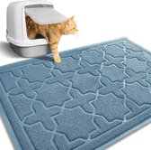 Heavy Duty kattenbakmat, XL Jumbo 90 x 60 cm, gemakkelijk schoon te maken kattenmatten, antislip, waterdicht, val voor kattenbak, groen blauw
