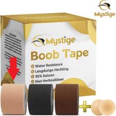 Mystige Boob Tape met Nipple Covers – Beige – Tepelcovers – Sporttape - kinesiotape - Fashion Tape – BH Tape -