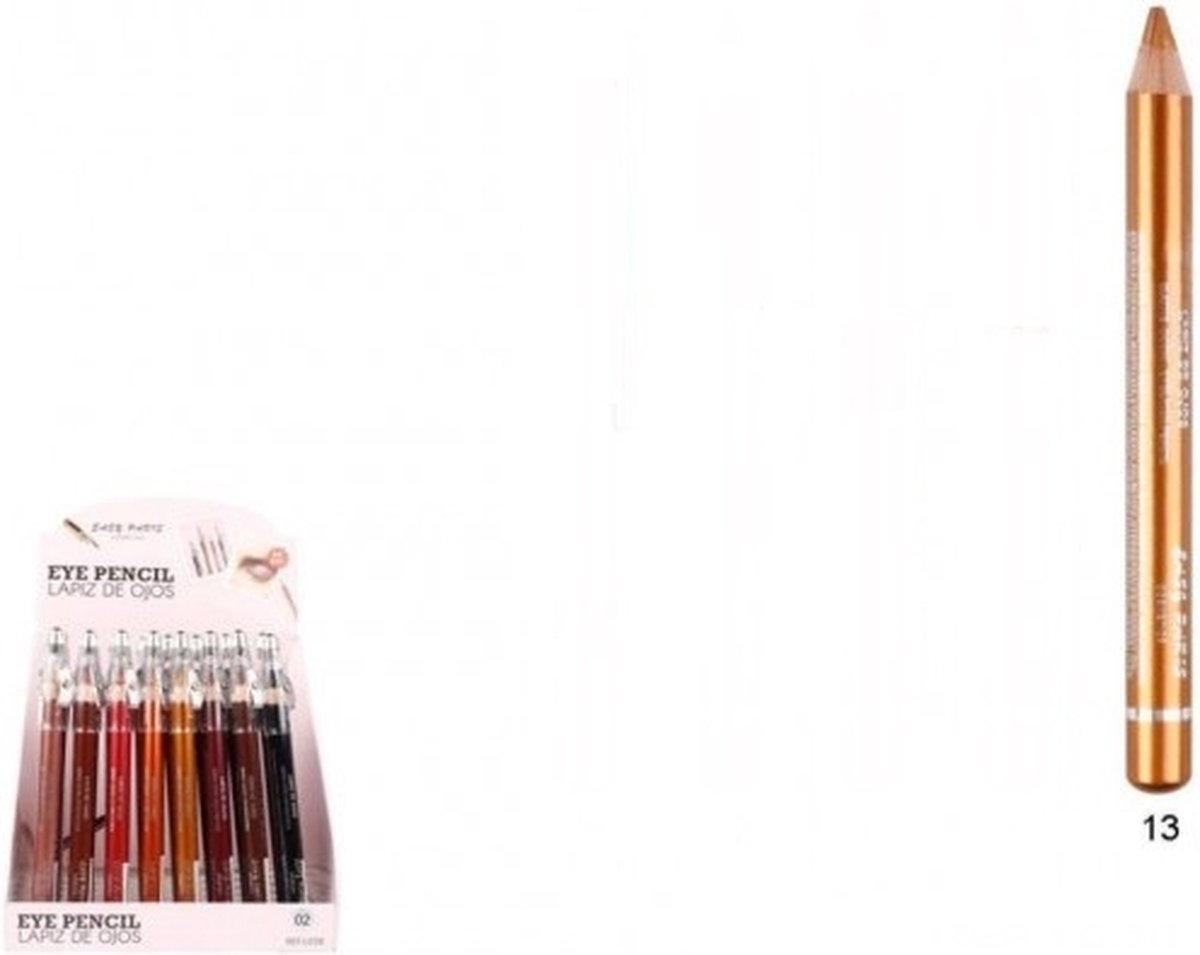 Easy Paris Cosmetics - Jumbo Oogschaduw en Oogpotlood met puntenslijper - Goud - Nummer 13 - 1 stuks