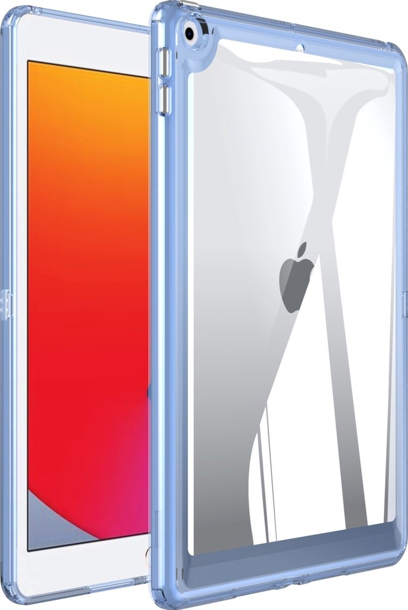 Mobigear Tablethoes geschikt voor Apple iPad 7 (2019) Hardcase Backcover | Mobigear Crystal | iPad 7 (2019) Case | Back Cover - Transparant / Blauw