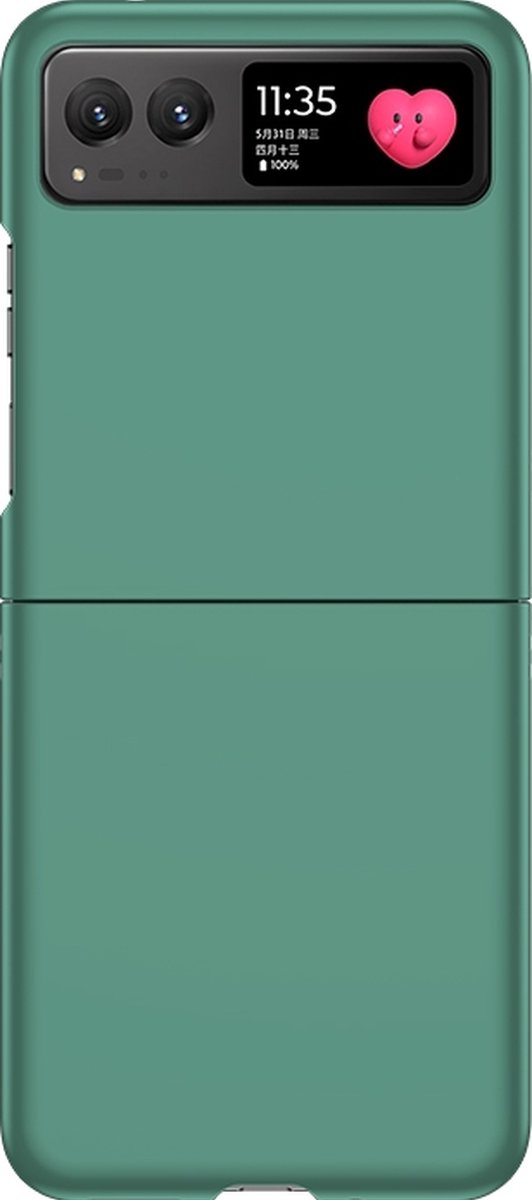 Mobigear Hoesje geschikt voor Motorola Razr 40 Telefoonhoesje Hardcase | Mobigear Colors Backcover | Razr 40 Case | Back Cover - Groen