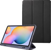 Mobigear Tablethoes geschikt voor Samsung Galaxy Tab S6 Lite Hoes | Mobigear Tri-Fold Bookcase + Stylus Houder - Zwart