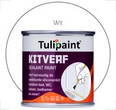 Tulipaint Kitverf (Wit) - Kit verven - Siliconenkit verven schilderen - Kitstift - Kitranden vieze verkleurde gele vergeelde Kit schoonmaken reinigen reiniger - Kitreiniger