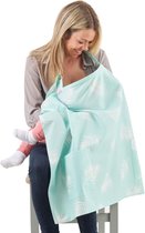 Borstvoedingsdoek borstvoedingsschort met zakken - zachte en ademende stijlsjaal - borstvoedingsdoek voor onderweg (bladeren)