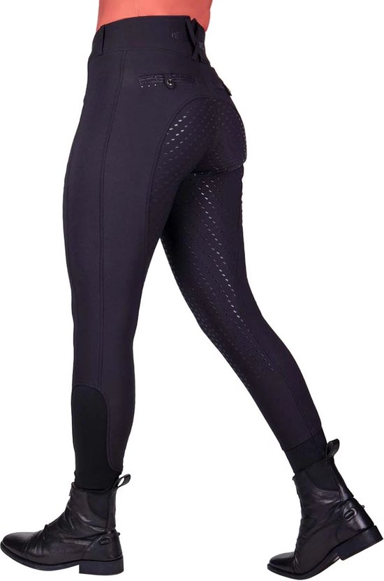Pantalon d'équitation Qhp Kae Full Grip Zwart - 38