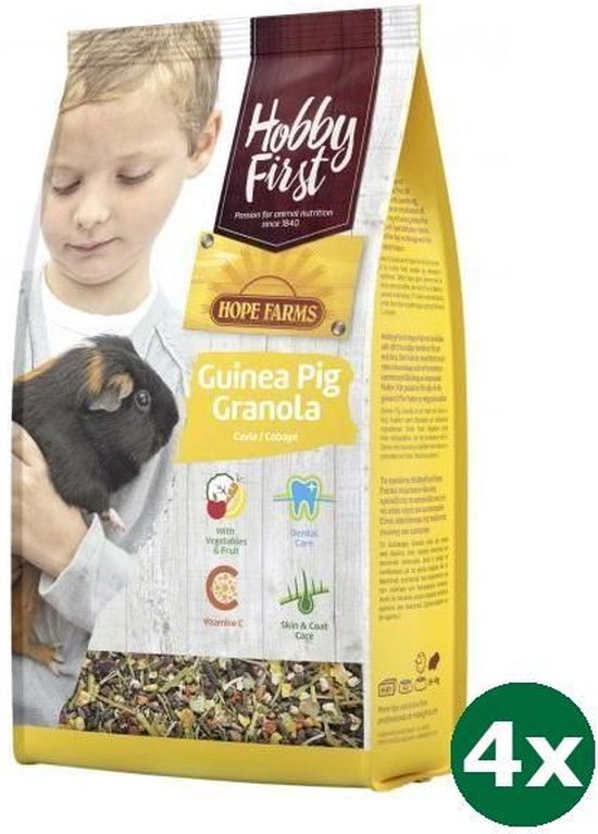 Fresh Look at 4X800 Gr Hobbyfirst Hopefarms Guinea Pig Granola