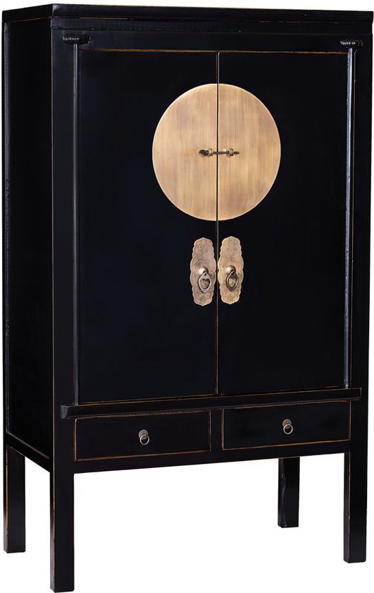 Colours of the Orient Chinese Bruidskast Zwart – Classic Black – Oosterse Kast – Aziatische Kast