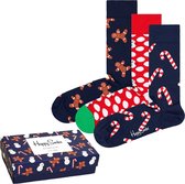 Happy Socks - Unisex Sokken Gingerbread 3-Pack Gift Box - Multi - Maat 36-40