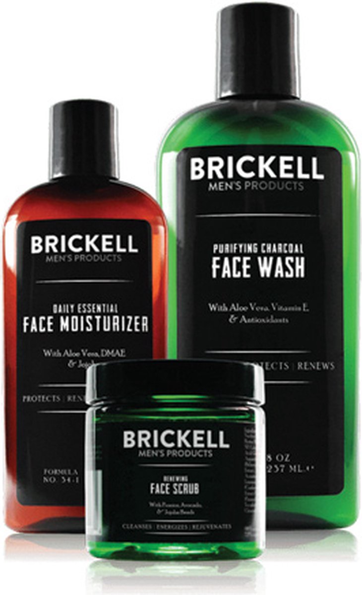 Brickell Men's Daily Advanced Face Care Routine II Unscented | Face Care Set