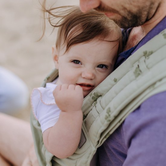 Fidella Fly Tai - Porte-bébé ergonomique Mei Tai - porte-bébé combiné - Clover - vert pâle - pour les tout-petits