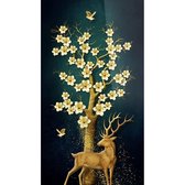 Happy Painter® XL 50x80cm - Peinture Diamant adultes - Cerf et arbre coloré