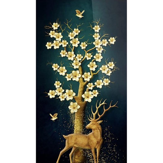 ZHUMUTO Diamond Painting Volwassenen Groot Formaat,40x70cm Abstract Kubisme A,Diamond Painting Volwassenen 5D Set met Accessoires Voor Hal Woonkamer Slaapkamer Muurdecoratie