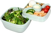 Lock&Lock Salad box - Salad Lunchbox to go - Salad to go - 950 ml - Anti-fuite - Avec séparateurs - Vert Pastel