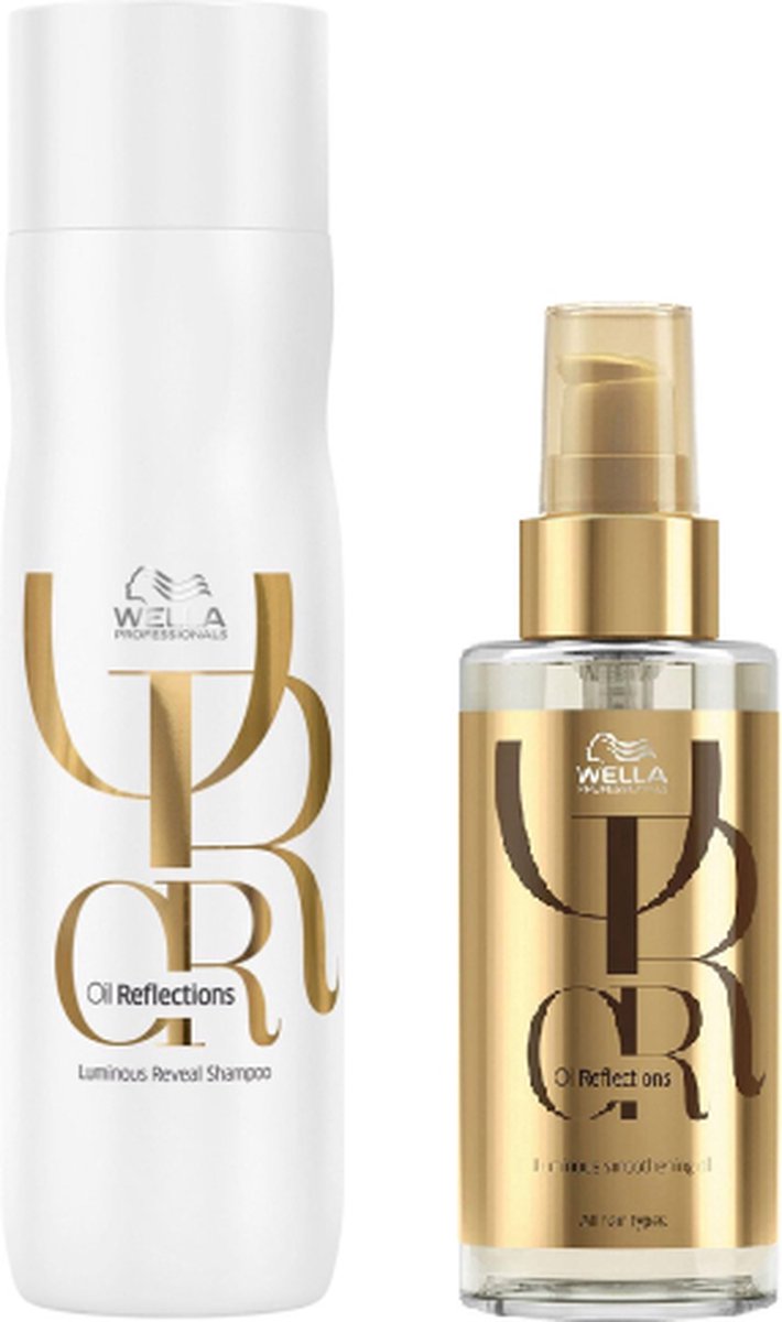 Wella Care - Oil Reflections - Luminous Smoothening Oil + Luminous Reveal Shampoo - voordeelverpakking - 100ml + 250ml
