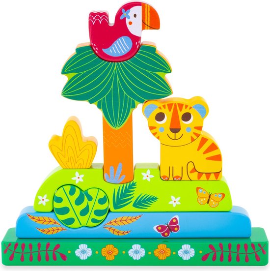 Magnetische 3D Puzzel Jungle - Puzzels voor Baby's - Motoriek ontwikkelen - Creativiteit ontwikkelen - 3D Puzzel - Houten speelgoed - Vanaf 12 maanden/ 1 Jaar - Puzzels voor Kinderen - Hoge Kwaliteit Puzzel