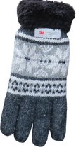 Handschoenen dames 3M Thinsulate met manchet antraciet - 50% wol
