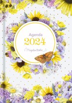 Hallmark - Agenda - 2024 - Marjolein Bastin - Bloemen en vlinders - 1 dag per pagina - Hardcover - (11 x 15,5cm)