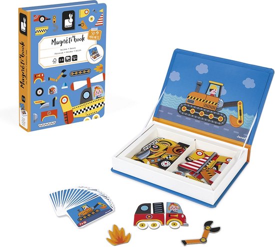 Janod Magnetibook Racers Voertuigen - Magneetboek