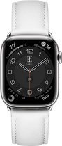 Elysian horlogebandje geschikt voor Apple Watch - Echt Leer - Wit - 18mm - Quick Release - Verstelbaar - Series 1/2/3/4/5/6/7/8/9/S/ - Apple Watch Bandje 38/40/41mm