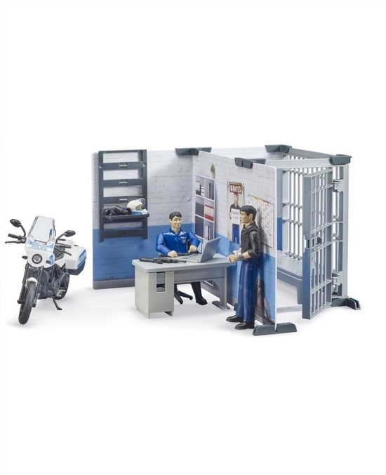 BRUDER Police Station with Police Motorcycle van Bruder — afbeelding 4
