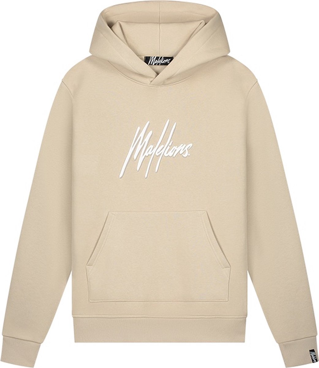 Malelions Duo Essentials Hoodie Heren Beige - Maat: S