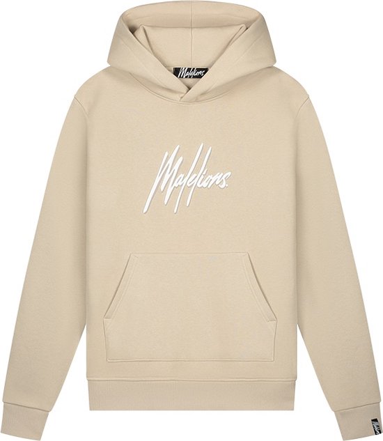 Malelions Duo Essentials Hoodie Heren Beige Maat: S bol