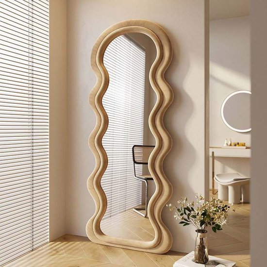 Spiegel halbrund Design - 50 x 100 cm - Schwarz - GAVRA jetzt günstig