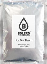 Bolero Siropen – Ice Tea Peach Grootverpakking, zak van 88 gram