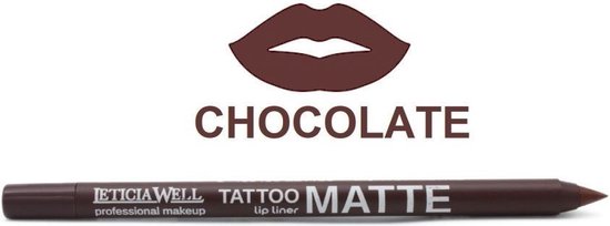 Leticia Well – Matte Tattoo Lippotlood / Lipliner – Bruin / Chocolate - Nummer 11656 - 1 stuks