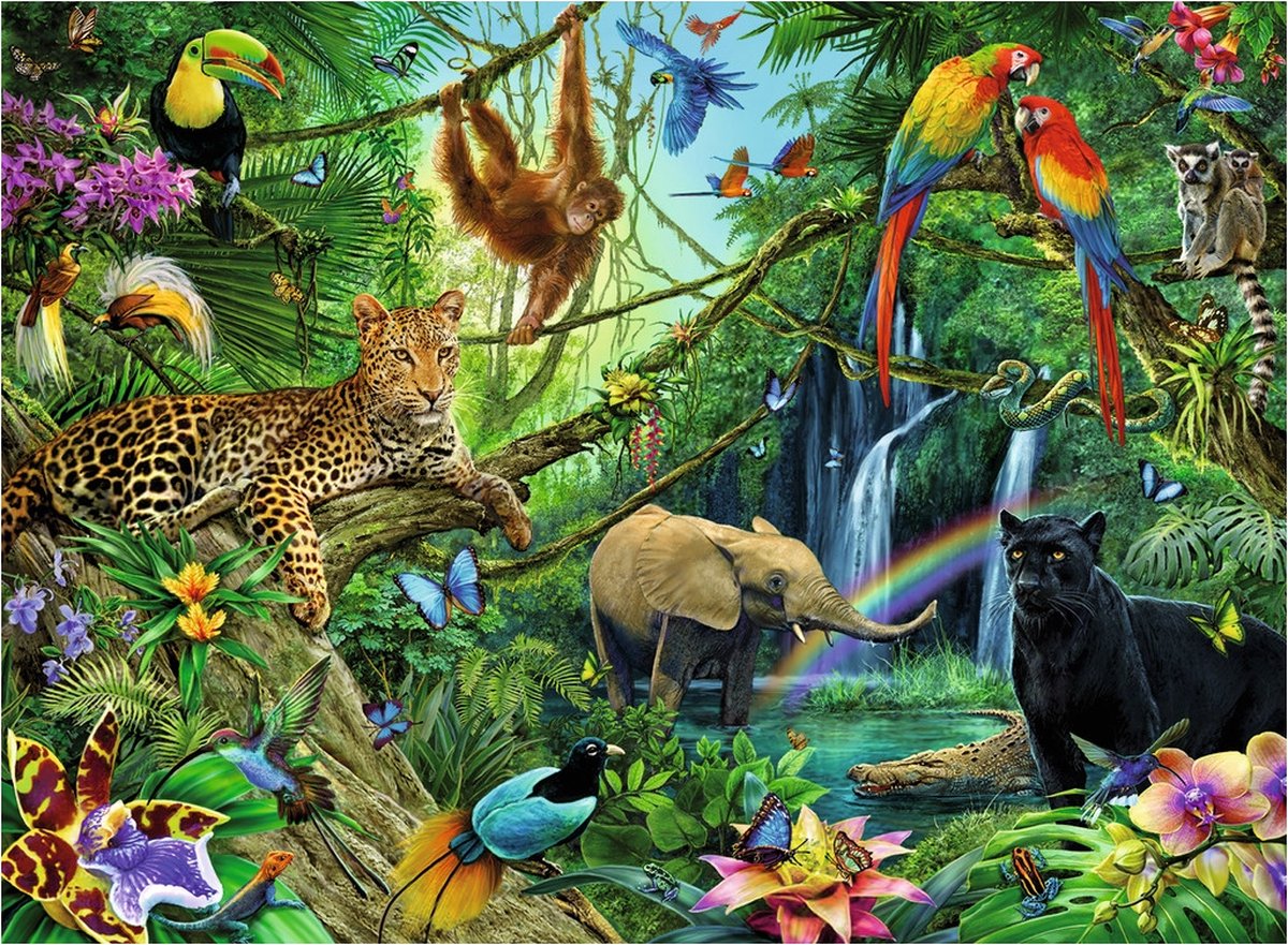 Ravensburger puzzel Dieren in de jungle - Legpuzzel - 200 stukjes — afbeelding 5