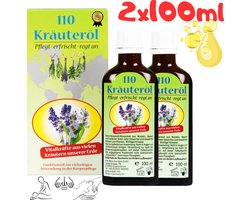 2-Flessen Kruidenolie uit 110 Kruiden (100 ml) - Massage olie