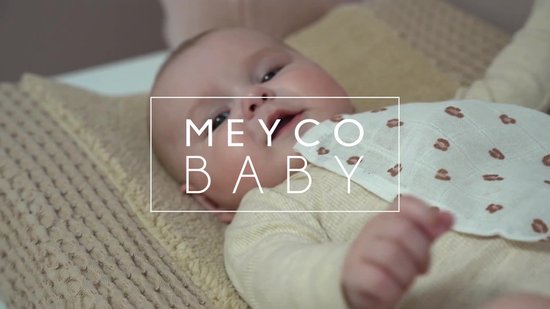 Meyco Baby Wafel Teddy ledikant deken - sand - 100x150cm - 2.0 TOG