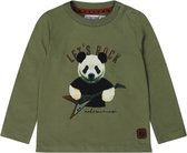 Dirkje - T-shirt - Panda - Let's - Rock - Faded - Green - Maat 56