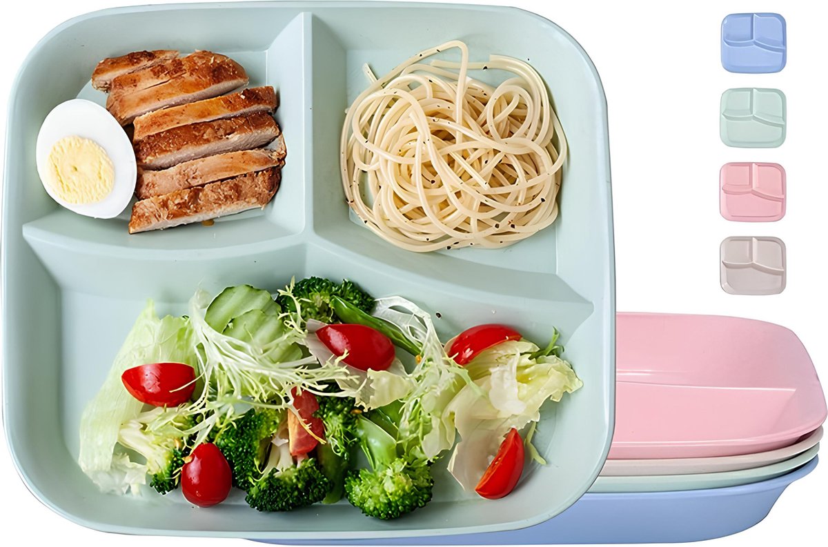 Assiettes divisées en matériau ABS, 211 assiettes à manger quantitatives à  réduction de graisse disque de petit-déjeuner aux fruits familiaux