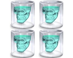 doodshoofdglazen, doodshoofd, glazen beker, doodshoofd, glas, kristal, skelet, beker, cocktailglazen, schedel, jeneverglazen, wijn, beker, borrelglazen, shotglas, Halloween, voor whisky, wodka, Image