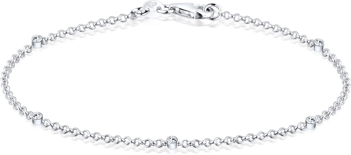Elli - Armband - Dames basis filigraan combineerbaar met kristallen in 925 sterling zilver - Dames